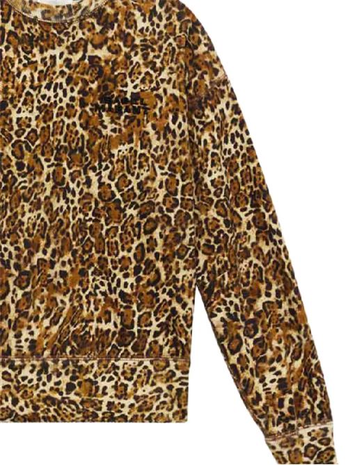 Brown cotton all-over leopard top ISABEL MARANT | SW0054FAB4M01I99LE